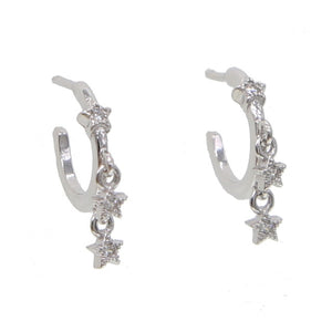 925 sterling silver  geometric circle earring