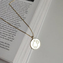 Load image into Gallery viewer, Gold Color 925 Sterling Silver Abstract Coin Pendant Necklaces