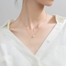 Load image into Gallery viewer, MloveAcc Solid 925 Sterling Silver Rose Gold Necklaces for Women